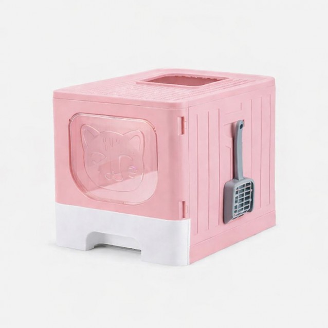 Mr Stinky Foldable Litter Box Ροζ L490xW392xH383mm