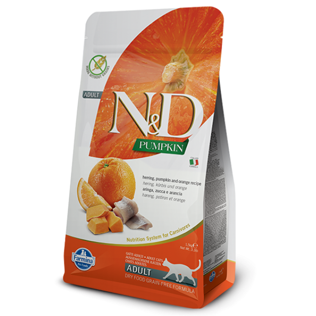 Farmina N&D Adult Cat Pumpkin Herring & Orange Recipe 5kg