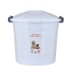 Pet Plast Art Πλαστικός Κάδος Αποθήκευσης Τροφής Κατοικίδιων 55lt Άσπρο 49x50cm