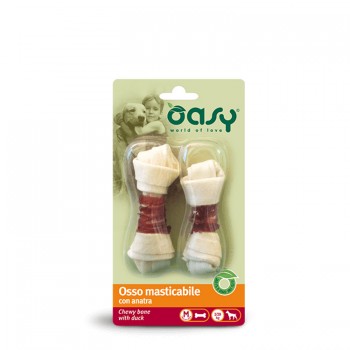 Oasy Λιχουδιές Σκύλου Κόκκαλα Κόμποι Πάπια Medium 1x2 Τεμάχια 10cm