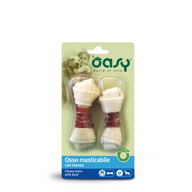 Oasy Λιχουδιές Σκύλου Κόκκαλα Κόμποι Μοσχάρι Medium 1x2 Τεμάχια 10cm