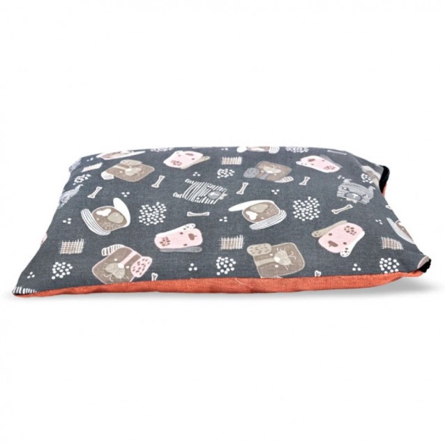 Madpet Κρεβάτι Deluxe Γκρι Με Σκυλάκια 55x43x17cm