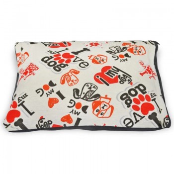 Madpet Κρεβάτι Deluxe Εκρού I Love my Dog 55x43x17cm