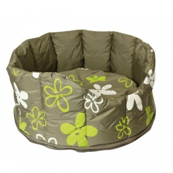 Aquael Comfy Κρεβάτι Vanessa Με Λουλούδια Χακί 60x60x22cm