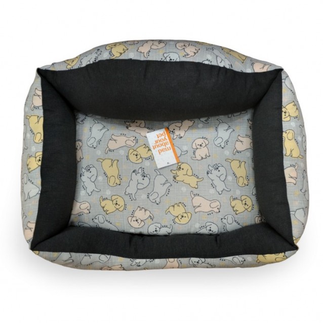 Madpet Κρεβάτι Deluxe Κουτάβια Γκρι 55x43x17cm