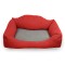 Madpet Κρεβάτι Deluxe Κεραμιδί-Γκρι Με Fleece 55x43x17cm