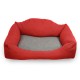 Madpet Κρεβάτι Deluxe Κεραμιδί-Γκρι Με Fleece 55x43x17cm