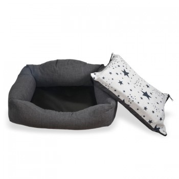Madpet Κρεβάτι Deluxe Μαύρο με Αστέρια  55x43x17cm