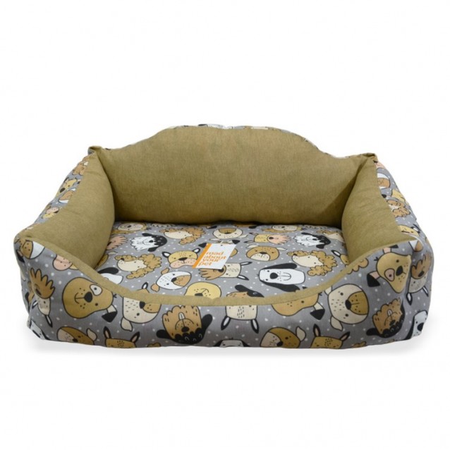 Madpet Κρεβάτι Deluxe Πορτοκαλί Με Σκυλάκια 55x43x17cm