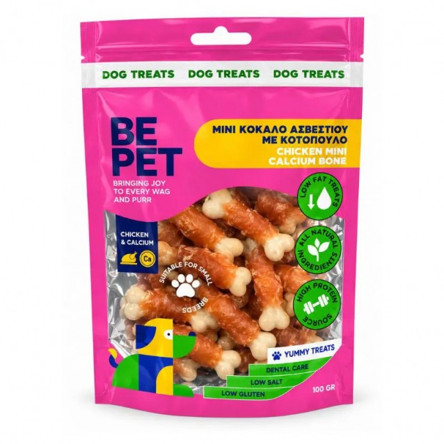 Be Pet Chicken Mini Calcium Bone με Κοτόπουλο 100gr