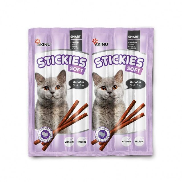 Akinu Stickies Για Γάτες Γαλοπούλα Και Συκώτι 6x5g (30gr)