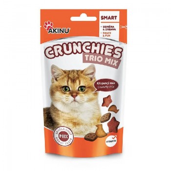 Akinu Trio Mix Τραγανές Μπουκίτσες Για Γάτες 50g