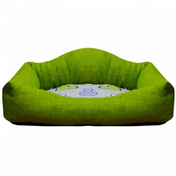 Madpet Κρεβάτι Classic Πράσινο με Καρδιές 60x43x14cm