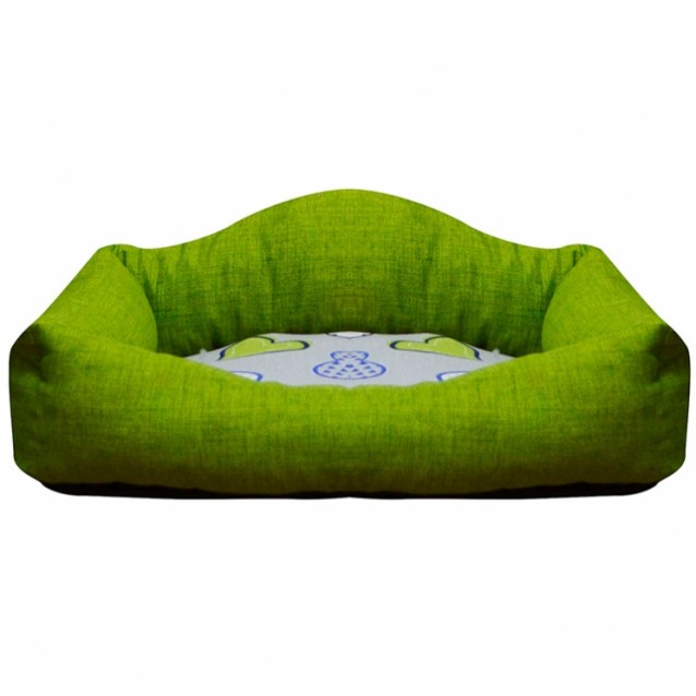 Madpet Κρεβάτι Classic Πράσινο με Καρδιές 60x43x14cm