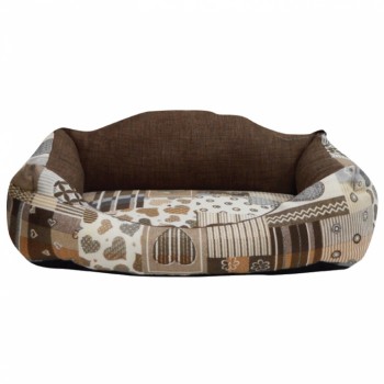 Madpet Κρεβάτι Deluxe Καφέ με Καρδιές 55x43x17cm