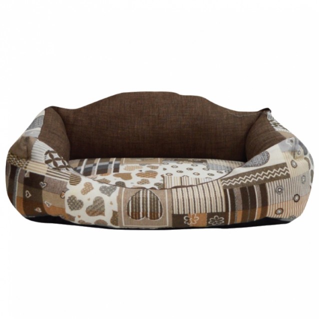 Madpet Κρεβάτι Deluxe Καφέ με Καρδιές 55x43x17cm