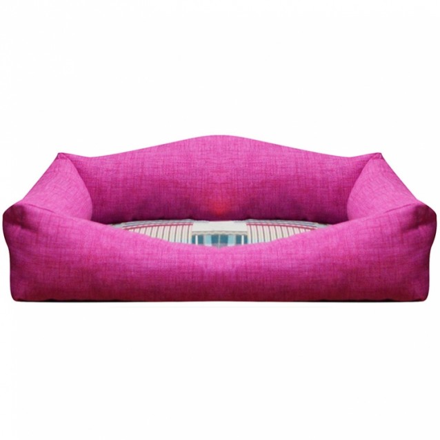 Madpet Κρεβάτι Classic Ροζ με Καρδιές 60x43x14cm