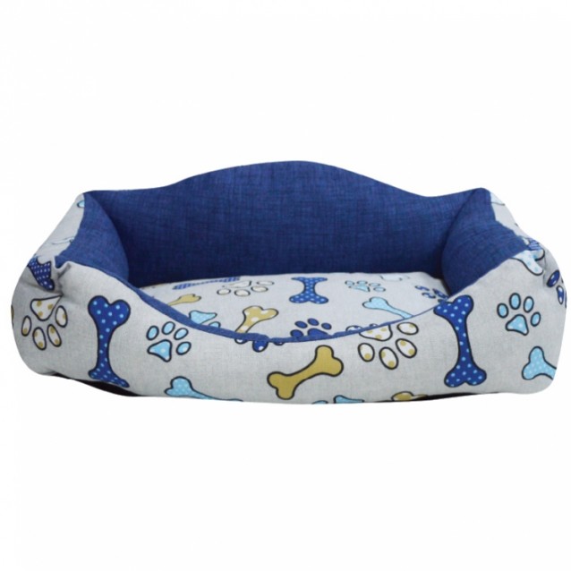 Madpet Κρεβάτι Deluxe Μπλε με Κόκκαλα 70x51x19cm