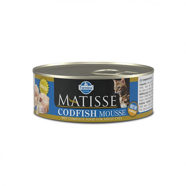Farmina Matisse Cat Mousse Codfish 12X85gr(10+2 Δώρο)