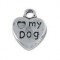 Petitamis Charms Dog Heart Clouds