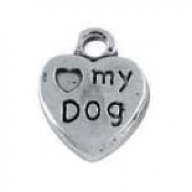 Petitamis Charms Dog Heart Clouds