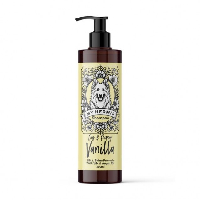 My Hermis Σαμπουάν Σκύλου Vanilla Silk & Shine Με Πρωτεΐνες Μεταξιού & Έλαιο Argan 250ml