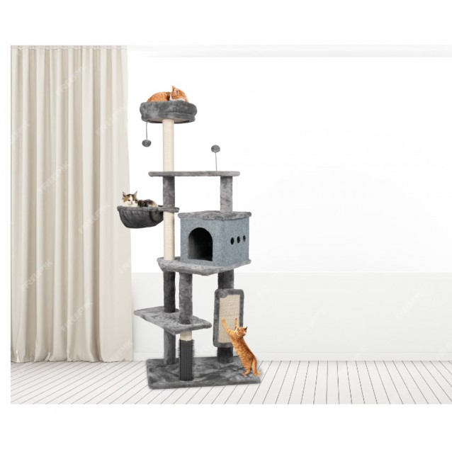 Jane And Tarzan Cat Tree 60x60x150cm