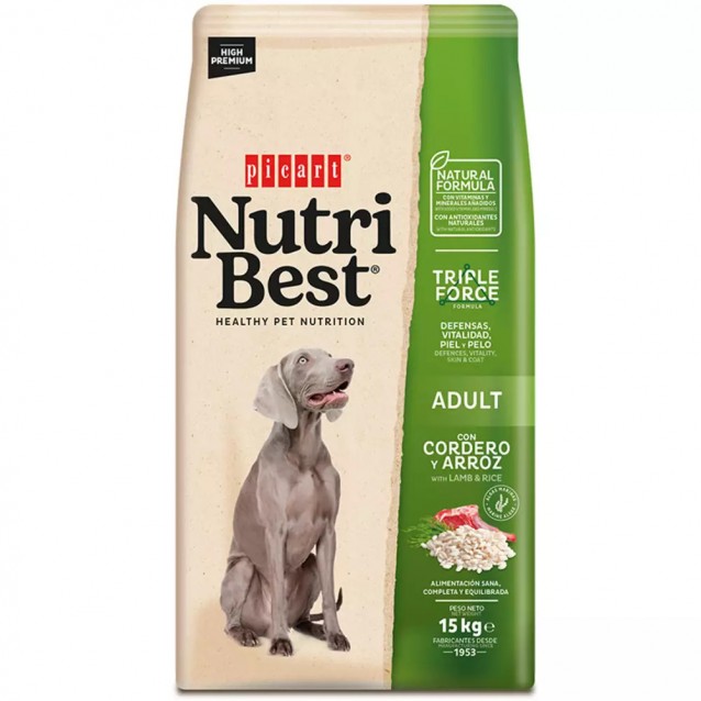 Picart NutriBest Adult Lamb & Rice Premium 15kg