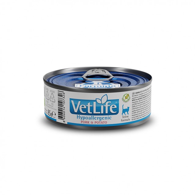 Farmina Vet Life Natural Diet Pork & Potato Wet Food Cat 85gr
