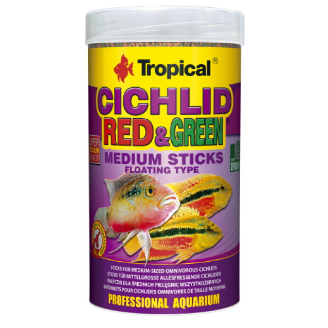 Tropical Cichlid Red & Green Medium Sticks 250ml Tropical Cichlid Red & Green Medium Sticks 250ml