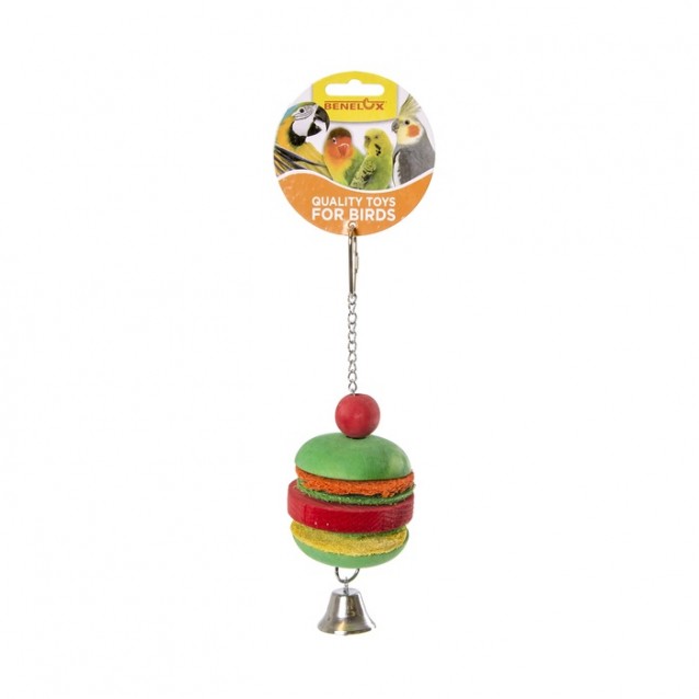 Benelux Ξύλινο Παιχνίδι Hamburger 20cm +Κουδουνάκι