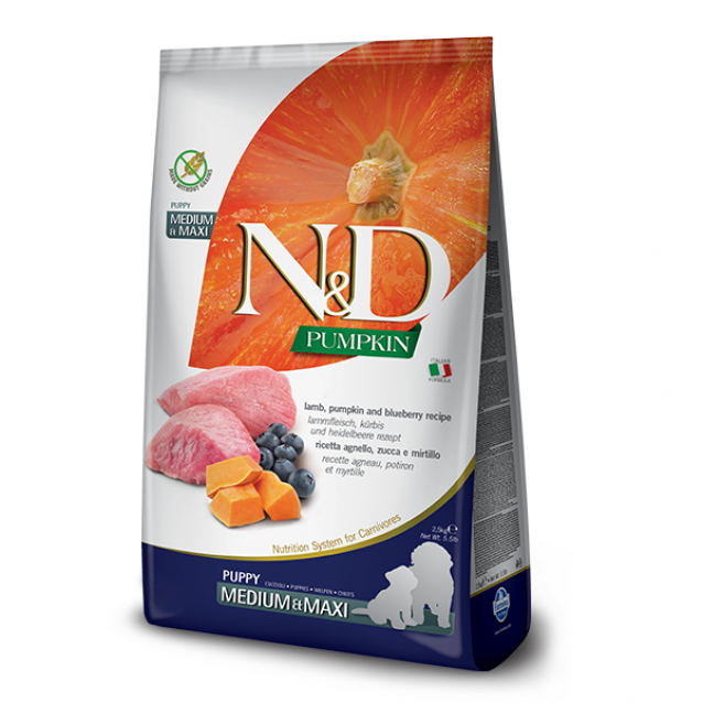 Farmina N&D Puppy Pumpkin Lamb & Blueberry Medium/Maxi 2.5kg