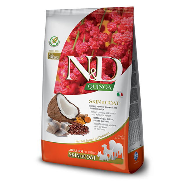 Farmina N&D Adult Dog Quinoa Skin & Coat With Herring  800gr