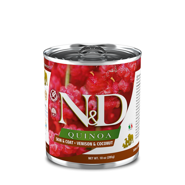 Farmina N&D Adult Dog Quinoa Wet Skin & Coat With Venison 285gr