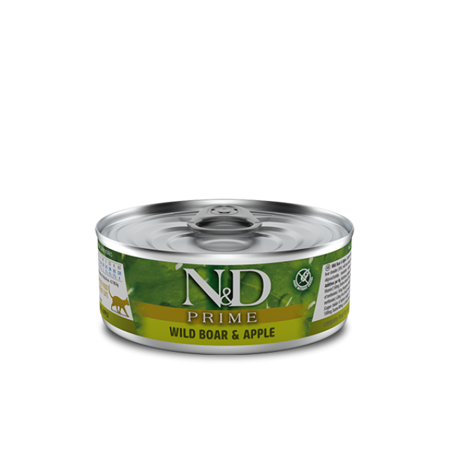Farmina N&D Adult Cat Prime/Grain Free Boar & Apple 80gr