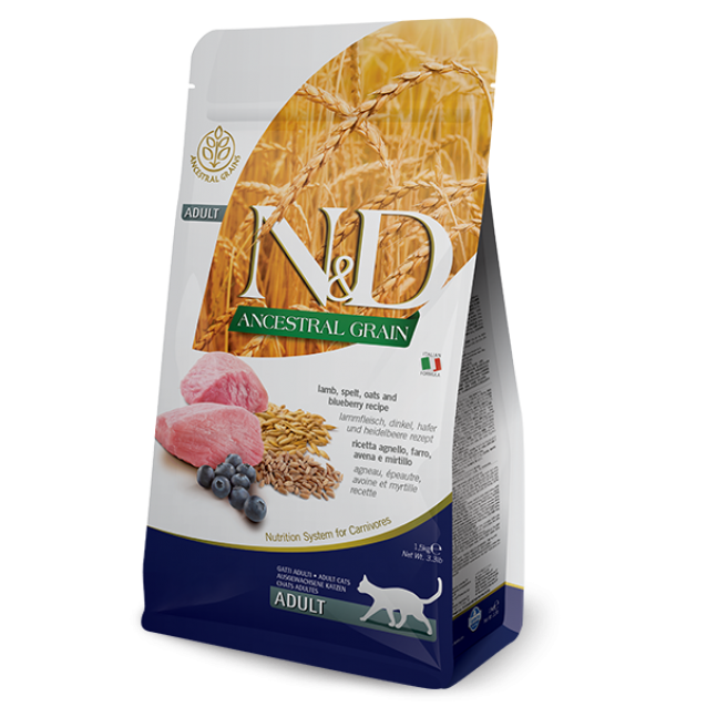 Farmina N&D Adult Cat Ancestral Grain Lamb & Blueberry 300gr