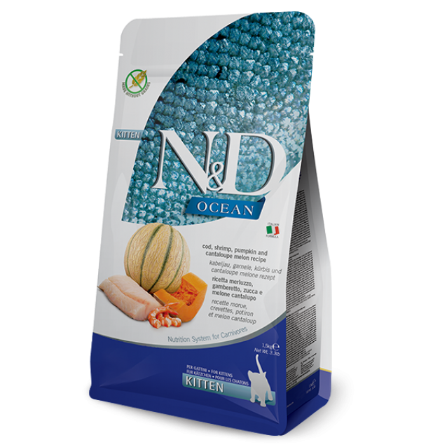 Farmina N&D Kitten Ocean Codfish, Shrimp & Cantaloupe Melon 1.5kg