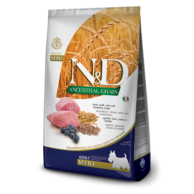 Farmina N&D Adult Dog Ancestral Grain Lamb & Pomegranate Mini 2.5kg