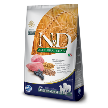 Farmina N&D Adult Dog Ancestral Grain Lamb & Blueberry Medium/Maxi 12kg