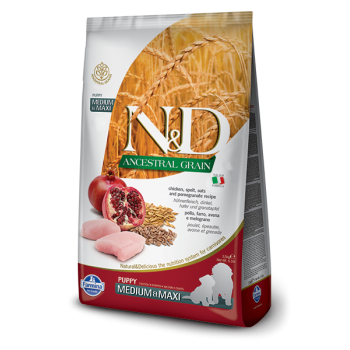 Farmina N&D Puppy Ancestral Grain Chicken & Pomegranate Medium/Maxi 12kg