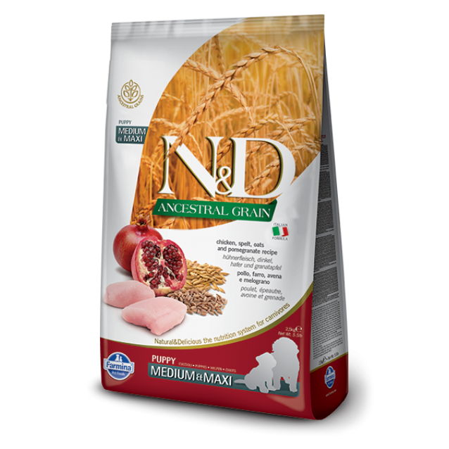 Farmina N&D Puppy Ancestral Grain Chicken & Pomegranate Medium/Maxi 12kg