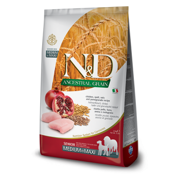 Farmina N&D Senior Dog Ancestral Grain Chicken & Pomegranate Medium/Maxi 12kg