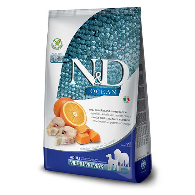 Farmina N&D Adult Dog Ocean Pumpkin Fish & Orange Medium/Maxi 12kg