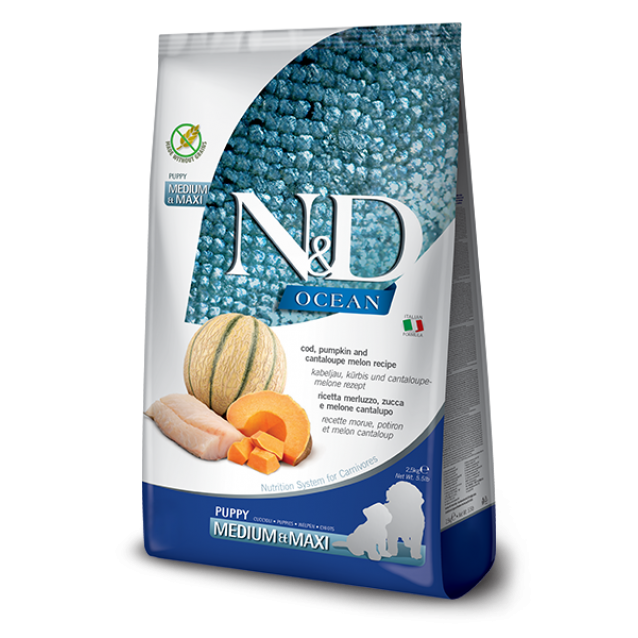 Farmina N&D Puppy Ocean Codfish Pumpkin Medium/Maxi 12kg