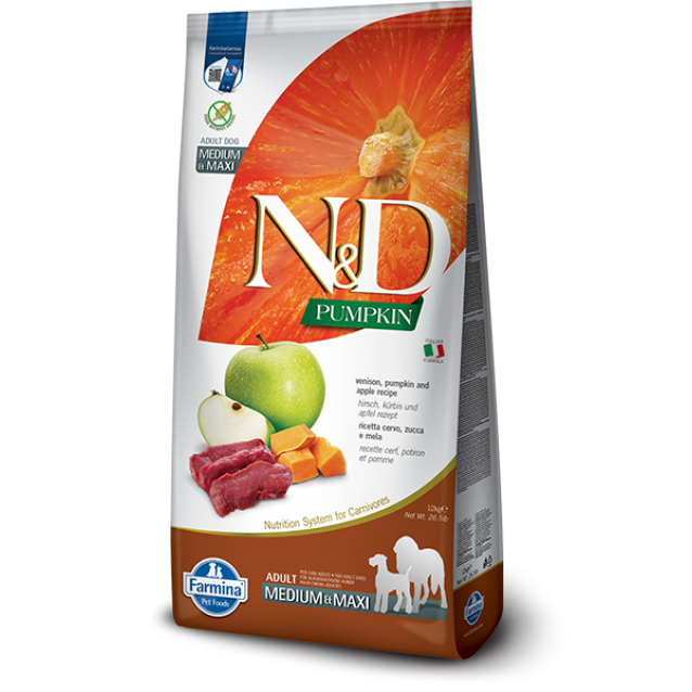 Farmina N&D Adult Dog Pumpkin Venison Medium/Maxi 12kg
