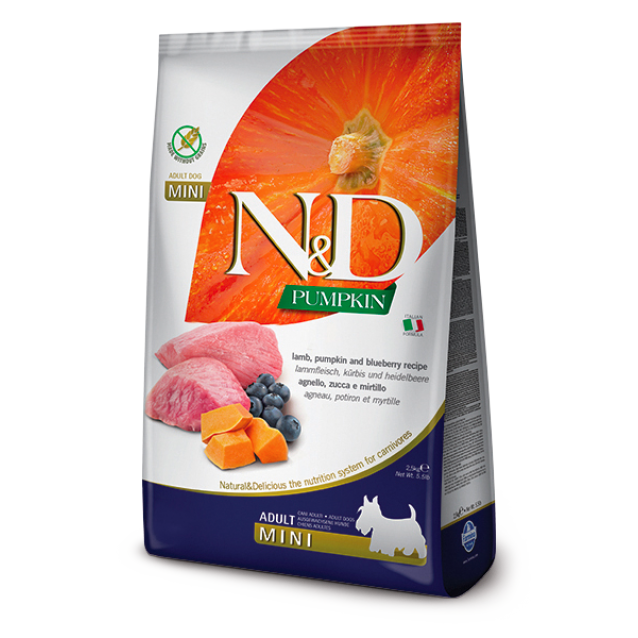 Farmina N&D Adult Dog Pumpkin Lamb & Blueberry Mini 2.5kg