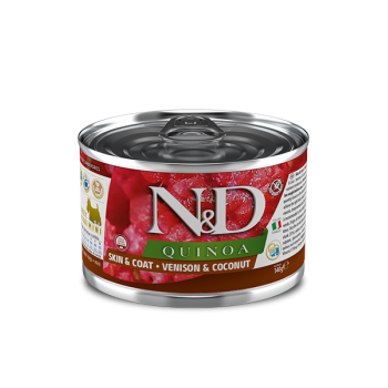 Farmina N&D Adult Dog Quinoa Wet Skin & Coat With Venison 140gr