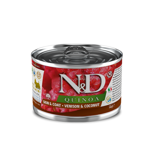 Farmina N&D Adult Dog Quinoa Wet Skin & Coat With Venison 285gr