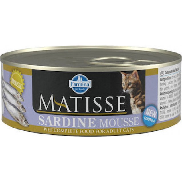 Farmina Matisse Sardine Cat Mousse 12X85gr(10+2 Δώρο)