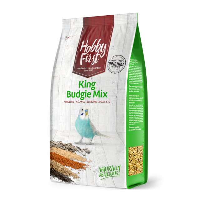 Hobby First King Budgie Mix 1kg- Τροφή για Μπατζι Παπαγάλους
